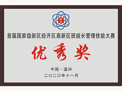 首屆國家級新經(jīng)高班組長管理技能大賽優(yōu)秀獎（2020.11)